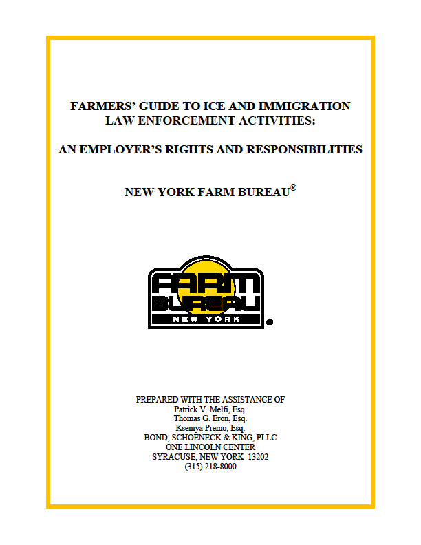 FARMER'S GUIDE TO ICE & IMMIGRATION LAW ENFORCEMENT ACTIVITI
